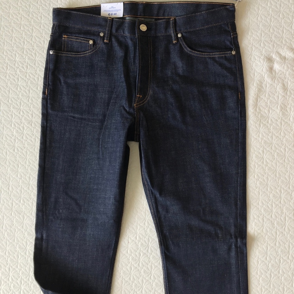 Blue denim jeans